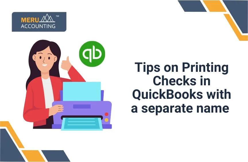 Tips on Printing Check from QuickBooks with a separate name