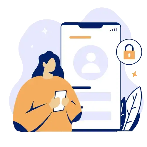 Incorporate Your Business in New Zealand 7 A woman holding a smartphone with a padlock icon displayed, symbolizing security and digital privacy.