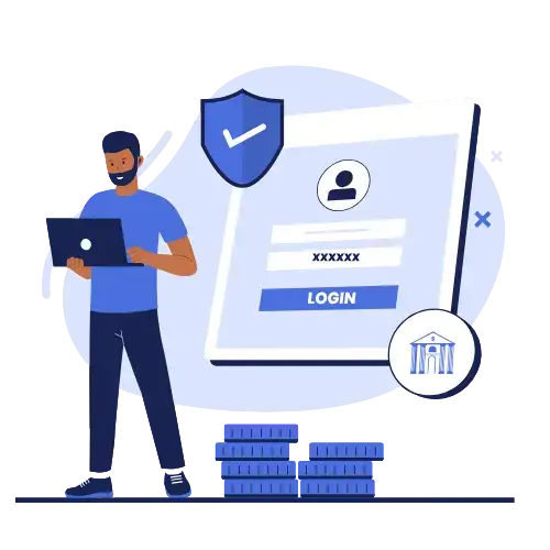 Incorporate Your Business in New Zealand 4 A man focused on a laptop screen displaying a login page, preparing to access his online account.