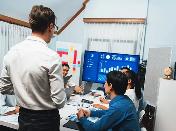 analyst team utilizing bi fintech analyze financial data table prudent 31965 295861 1