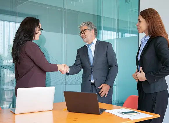 content businesspeople handshaking greeting each other 74855 9757 1