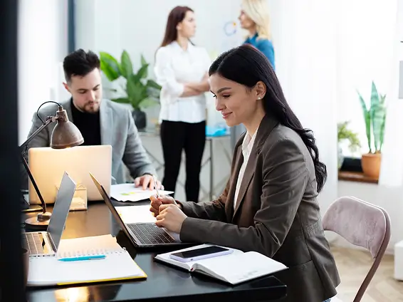 medium shot woman working office 23 2149300642 1